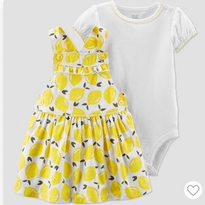 Carters Just One You Lemon 🍋 Dress Set 3m